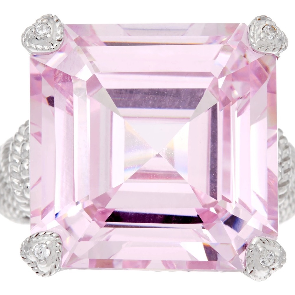 Judith Ripka Sterling Silver Diamonique Montana Ring